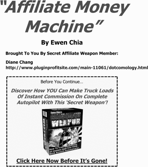 Product picture Affiliate Money Machine - Huge Profits In 7 Days!